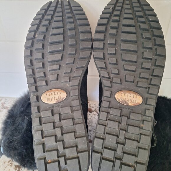 Stuart Weitzman black suede snow boots size 7.5 M‎ - Picture 8 of 9